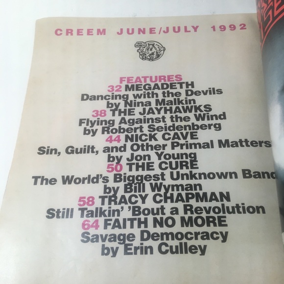 Vintage Creem Magazine June July 1992 Vol 1 Num 7 The Cure Summer Double Issue - Picture 5 of 11
